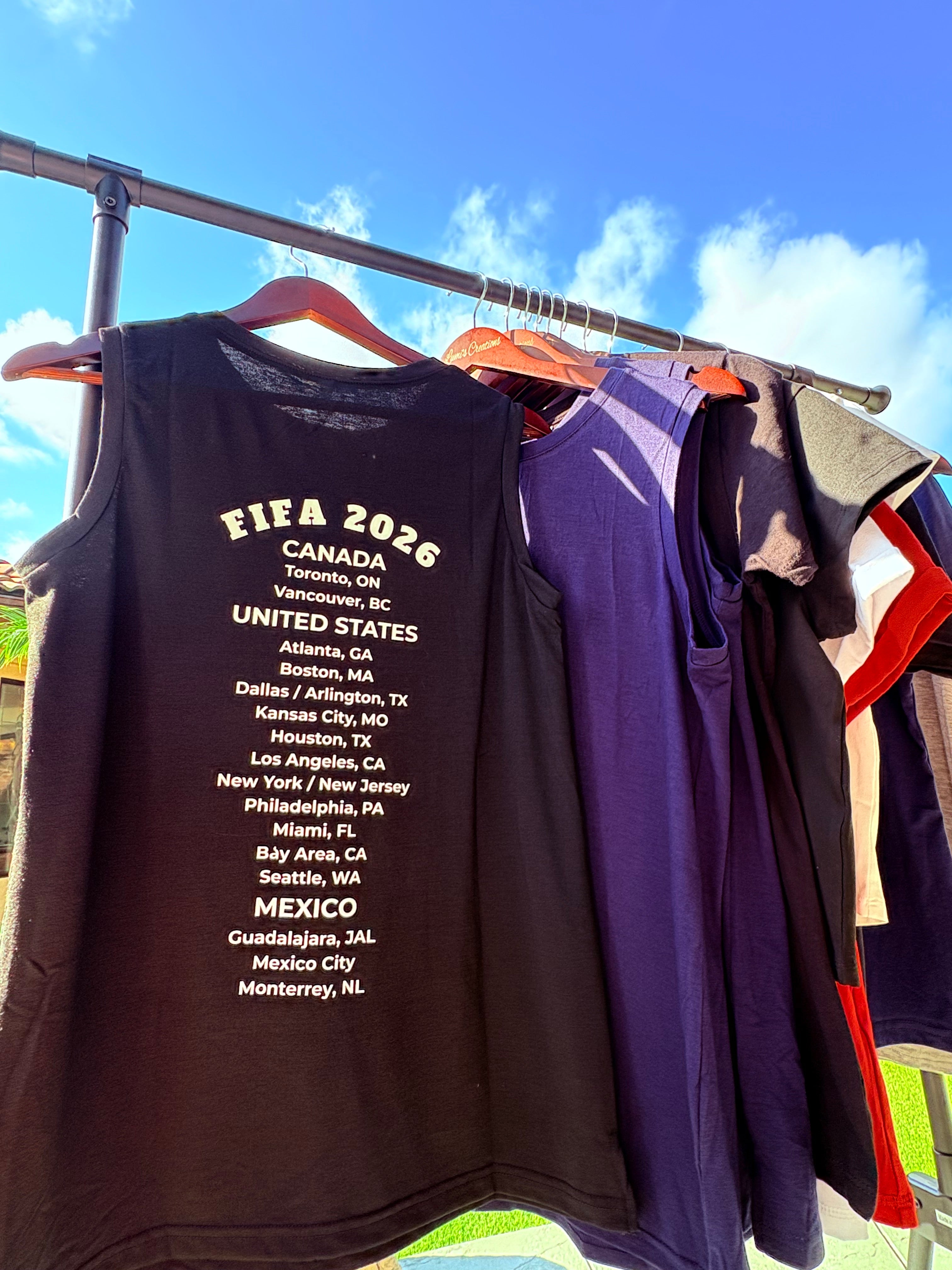 Women's Sleeveless tank with Host Cities for Historic football Season